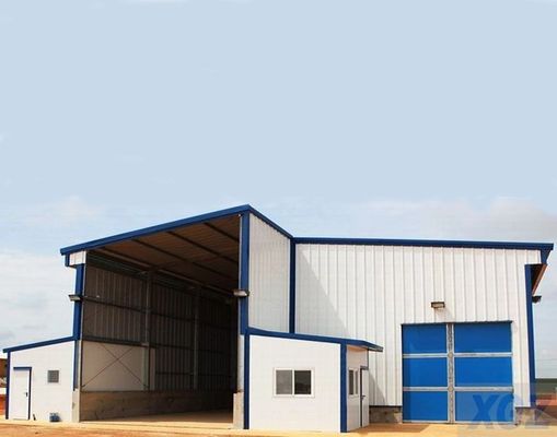 Edificio de almacén prefabricado industrial de acero estructural pintado