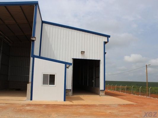 Edificio de almacén prefabricado industrial de acero estructural pintado