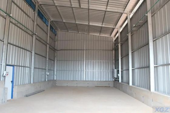 Edificio de almacén prefabricado industrial de acero estructural pintado