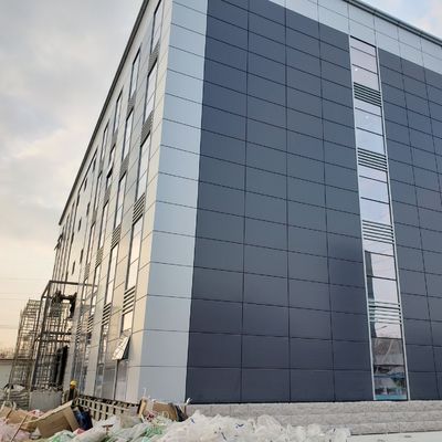 Q355B Edificio de oficinas de estructura de acero con marco de acero de varios pisos