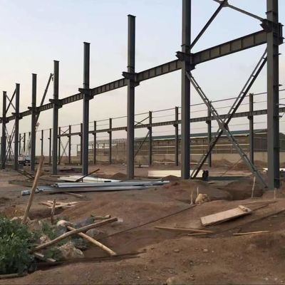 CE Edificio de almacén prefabricado Acero soldado galvanizado económico tipo H