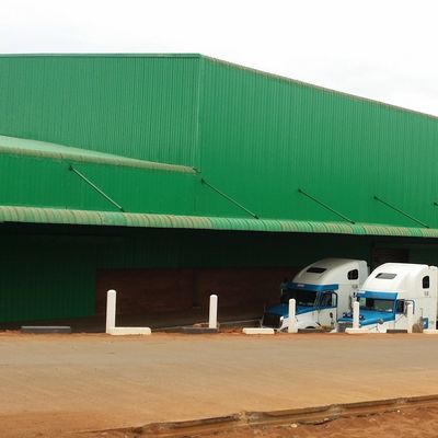 Edificio de almacén de metal prefabricado resistente a la corrosión galvanizado