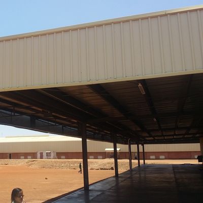 Edificio de almacén de metal prefabricado resistente a la corrosión galvanizado