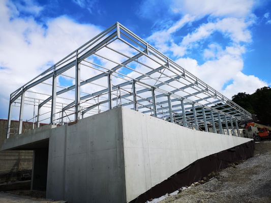 Edificios de metal galvanizado Taller Estructura de acero Certificado ISO