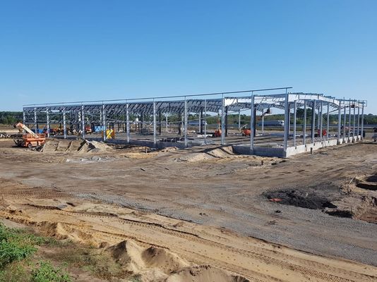 Edificios de metal galvanizado Taller Estructura de acero Certificado ISO