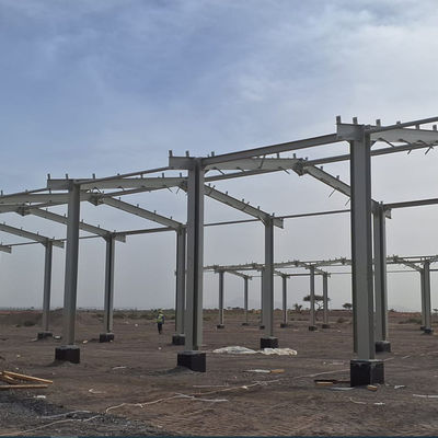 Estructura de acero de larga envergadura estable y moderna Gran taller para edificios industriales con aislamiento