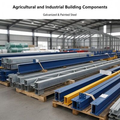 Construcciones de metal galvanizado Acero Partes estructurales de acero pintado Ideal para proyectos de construcción agrícola e industrial