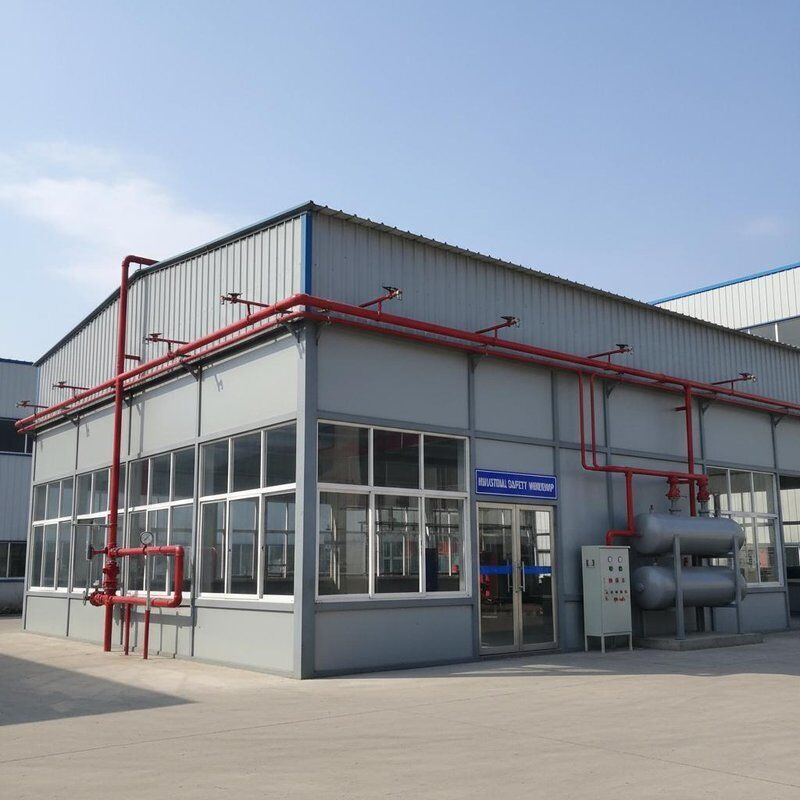 Taller de acero a prueba de fuego con sistema de protección contra incendios opcional diseñado para cumplir con normas de seguridad industrial rigurosas