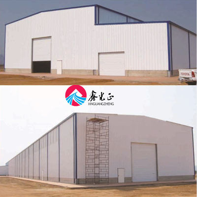 Construcción de estructuras de acero prefabricadas rápidamente erigidas y sumergidas en caliente para almacén