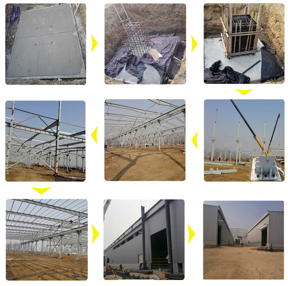 Q235 Taller de estructuras de acero Almacén prefabricado de metales Certificado SGS 9