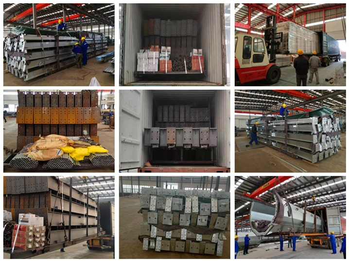 Edificios de metal galvanizado Taller Estructura de acero Certificado ISO 5