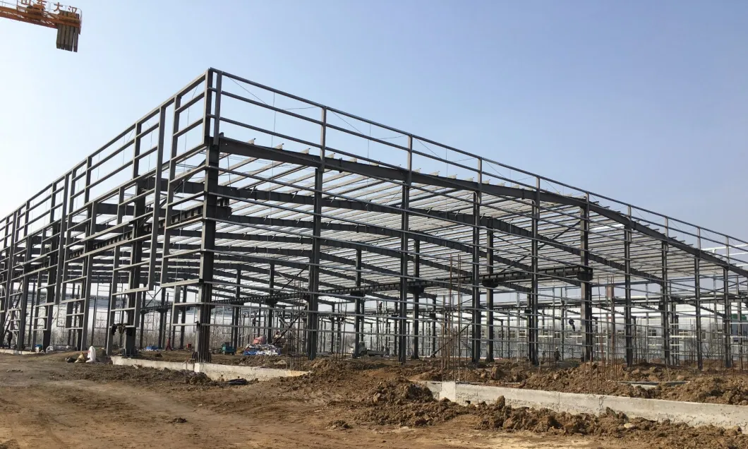 Sección H Almacén de acero Construcción Almacén de acero industrial ligero 0