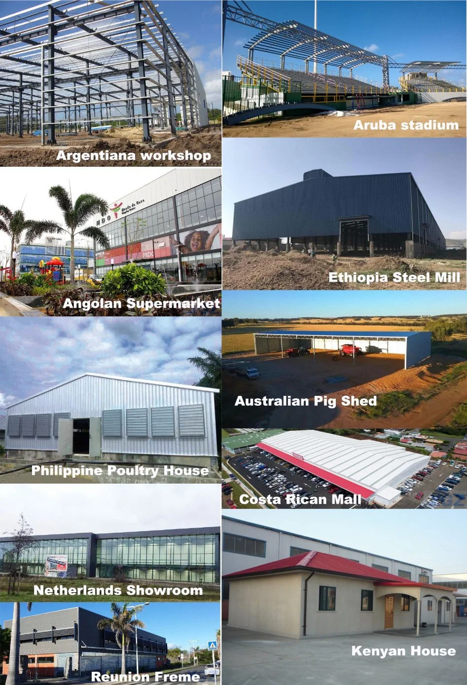 Sección H Almacén de acero Construcción Almacén de acero industrial ligero 3