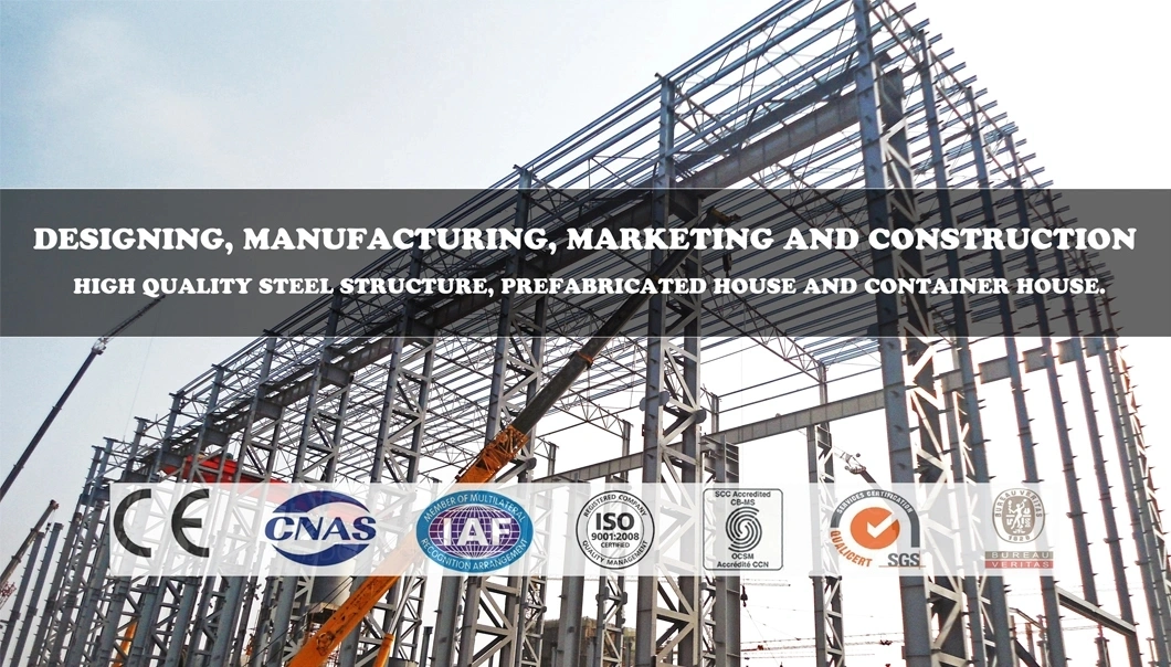 Edificios de metal galvanizado Taller Estructura de acero Certificado ISO 0